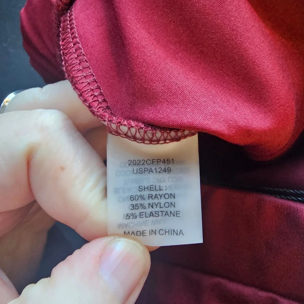 Universal Standard Red Maroon Athleisure Pull On Knit Pants‎ 4XS=XS